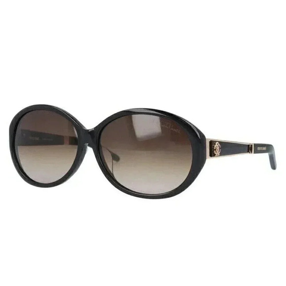 Roberto Cavalli Black Oval Sunglasses Made in Japan - Picture 1 of 10
